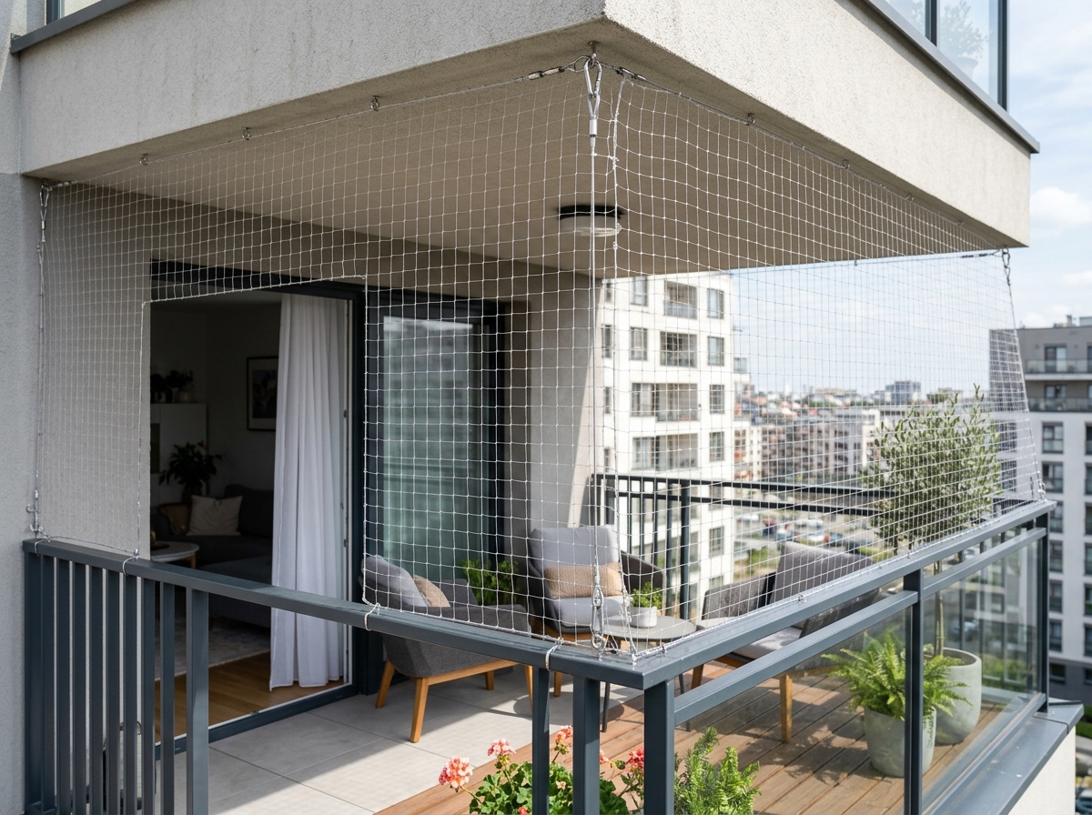 Bird net installation for balcony in Patna preventing pigeon entry